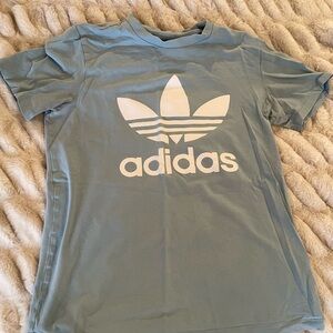 Adidas Originals Sky Blue Tee with White Logo